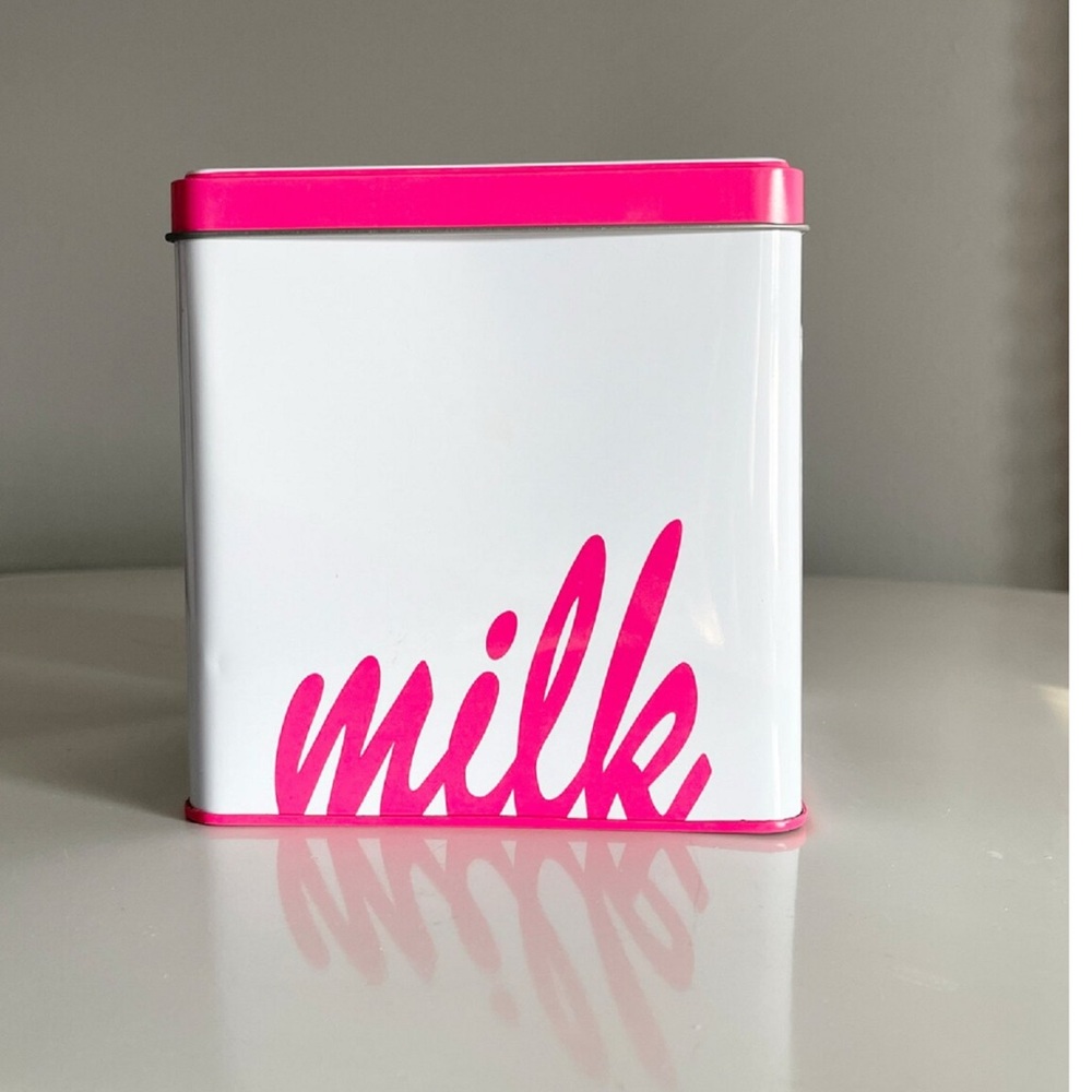 Milk Bar Pink and White Storage Tins